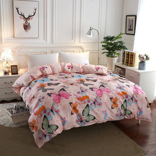 Pink butterfly bedsheet